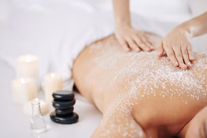 Salzmassage oder finnisches Peeling